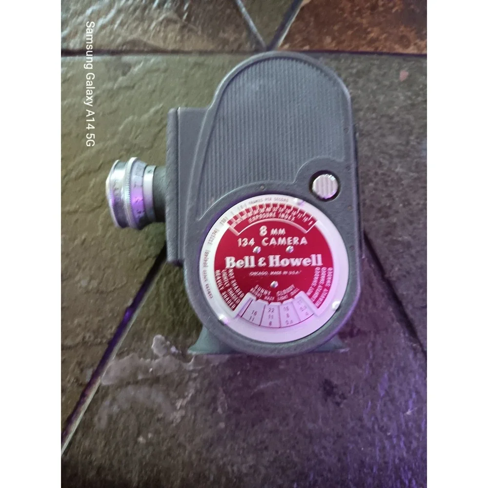 BELL & HOWELL Vintage 8mm Movie Camera Metal Turret Lens USA Collector Prop